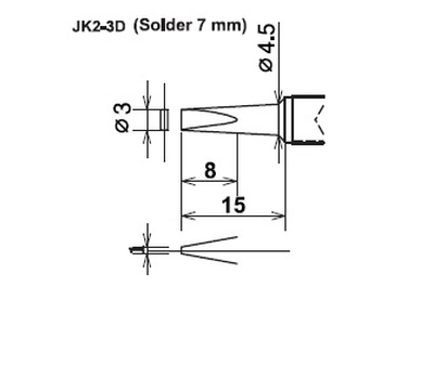 ปลายหัวแร้งซามูไร Cera cote samurai solder tip jk2-3d solder 7mm